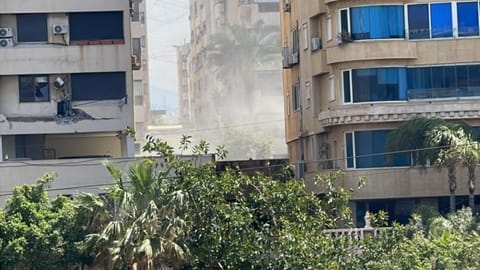 Photos: Destruction following the airstrike on Jnah