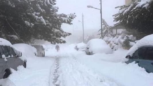 TMC: The Maaser El Chouf – Kafraiya highway is blocked due to snow accumulation