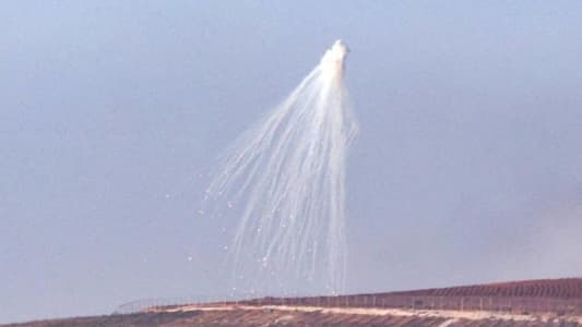 NNA: A large fire broke out in Wadi Hamoul after being hit by Israeli phosphorus shelling