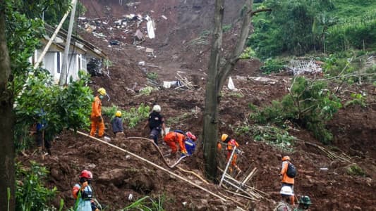 Indonesia search resumes after landslide kills 17, leaves dozens missing