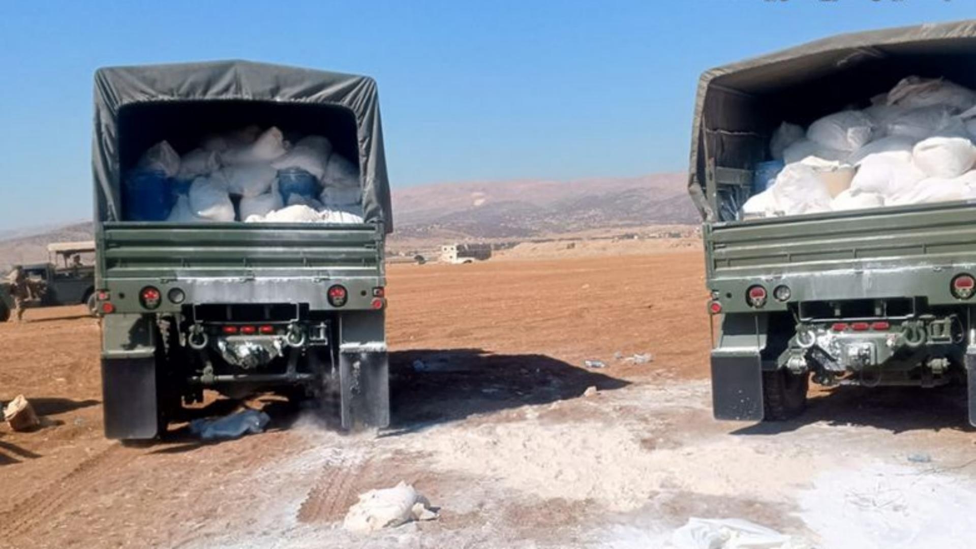 بالصور: الجيش يضبط أكبر كمّية مخدّرات في لبنان