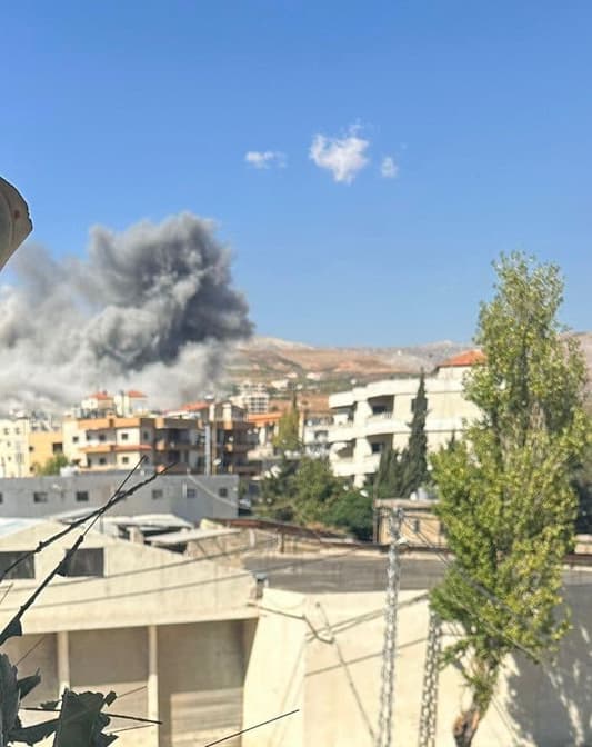 Photo: Two people were injured in a new Israeli airstrike on Karak in Zahle