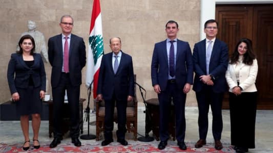 President Aoun meets IMF delegation, asserts Lebanon's commitment to developing implementable reform plan