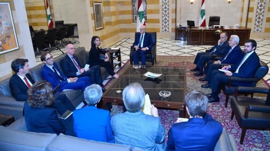 Prime Minister Najib Mikati's meeting with German Foreign Minister Annalena Baerbock kicked off at the Government Palace