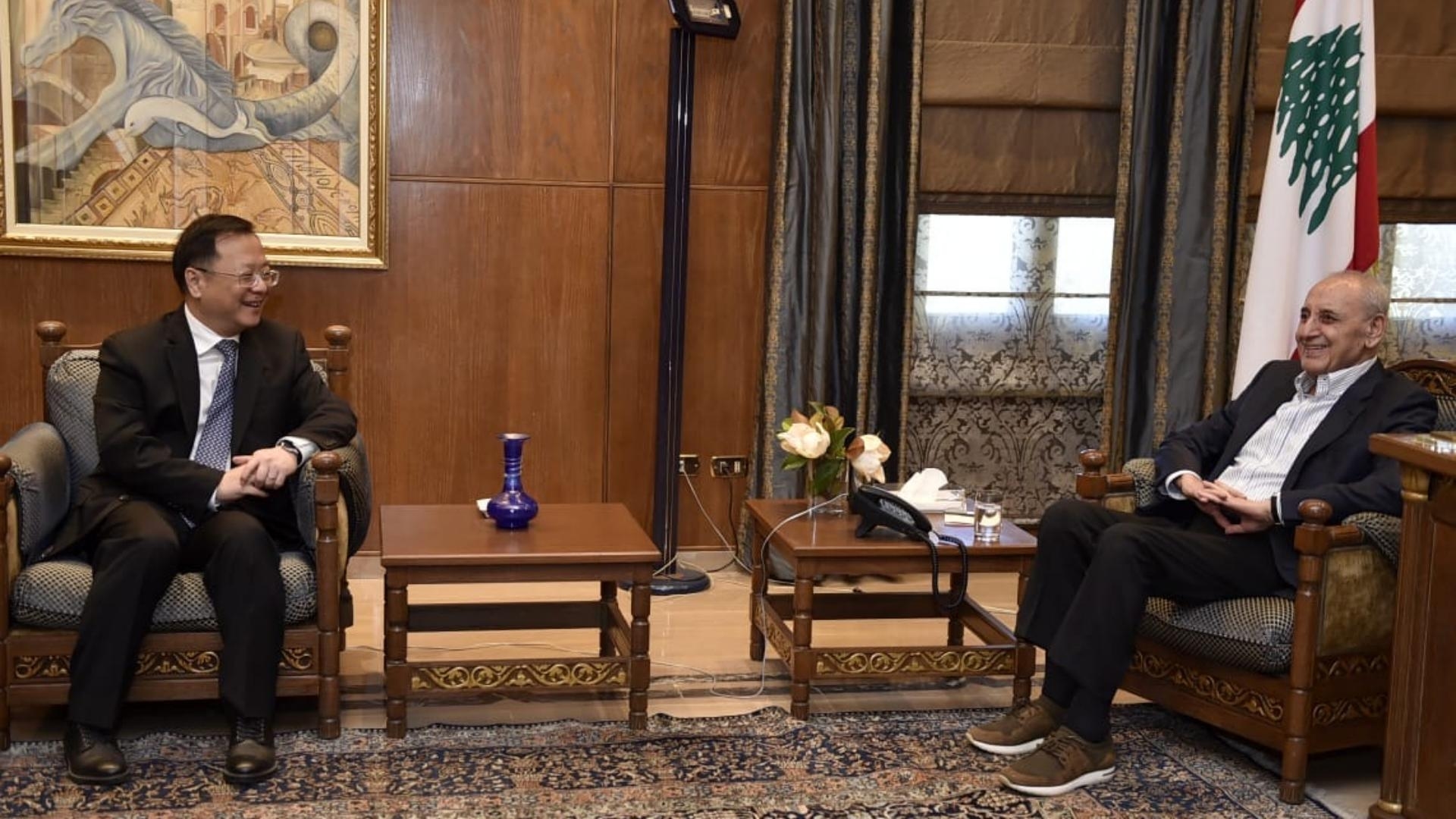 Berri meets Chinese Ambassador on farewell visit
