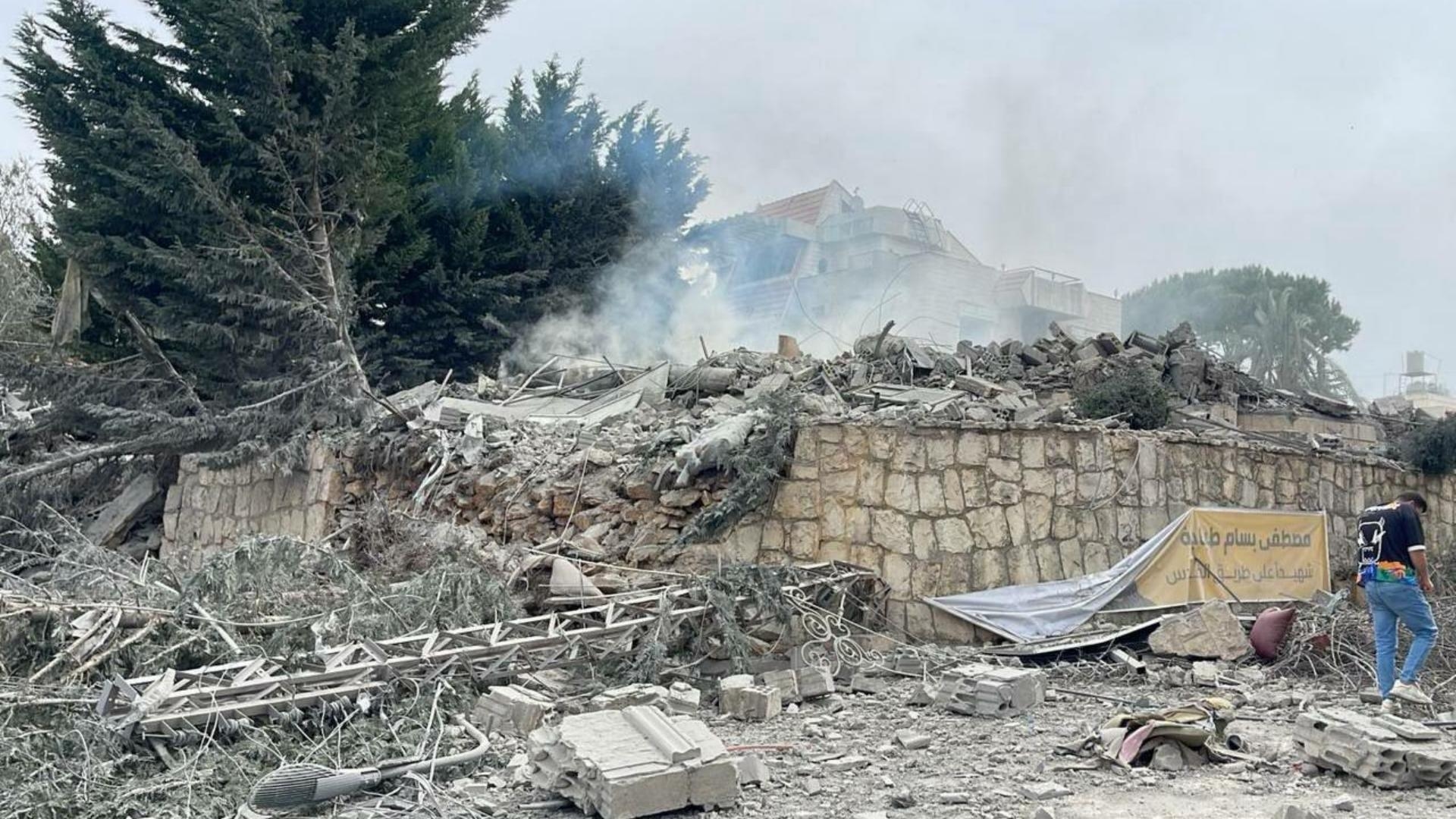 The toll from the airstrike on Kfar Tebnit