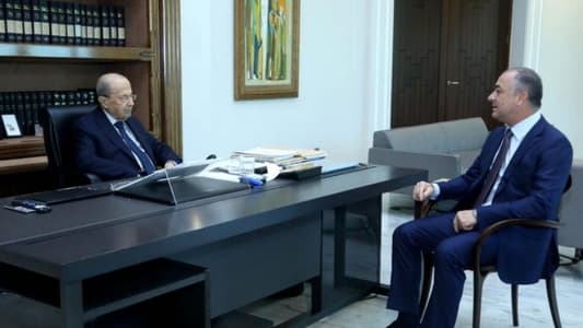 Aoun discusses existing contacts to solve electricity crisis with MP Bou Saab, meets Constitutional Council Head