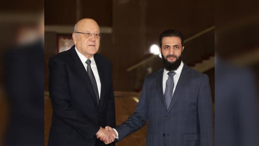 MTV sources: Mikati wants to outline key solutions between Lebanon and Syria, specifically regarding the issue of refugees and border problems