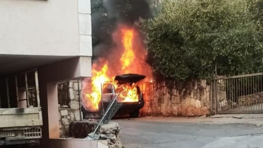 Photo: A device exploded inside a car in the Hay El Maslakh neighborhood in Nabatieh