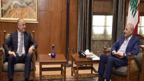 Berri confers with Bou Saab over latest developments, receives former ambassador Khoury