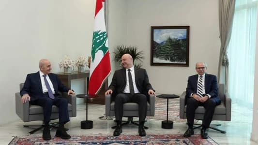 MTV sources: There was communication with Hezbollah's leadership during the meeting between Aoun, Berri, and Salam, and the name Lamia Moubayed was also rejected