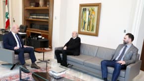President Joseph Aoun meets Walid and Taymour Jumblatt