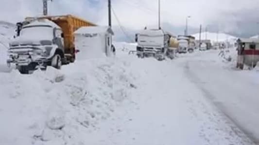 TMC: Dahr el-Baydar road is currently blocked to all vehicles