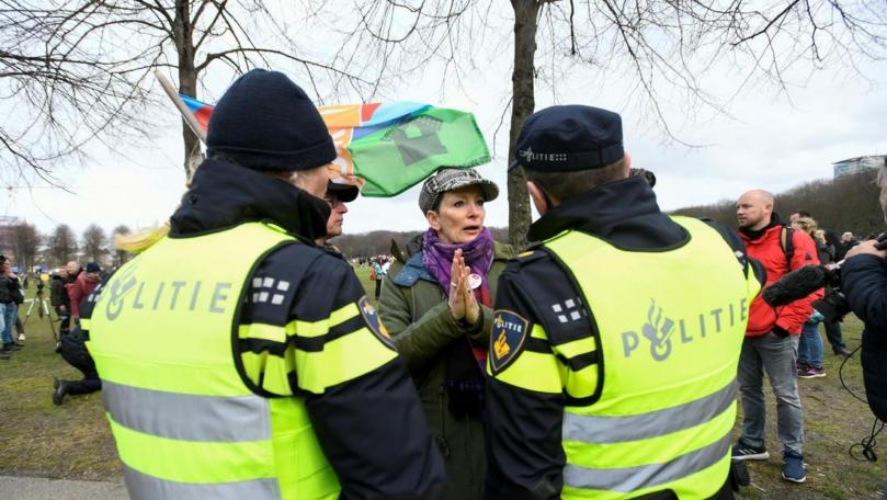 Dutch riot police use water cannon to disperse anti-lockdown protesters