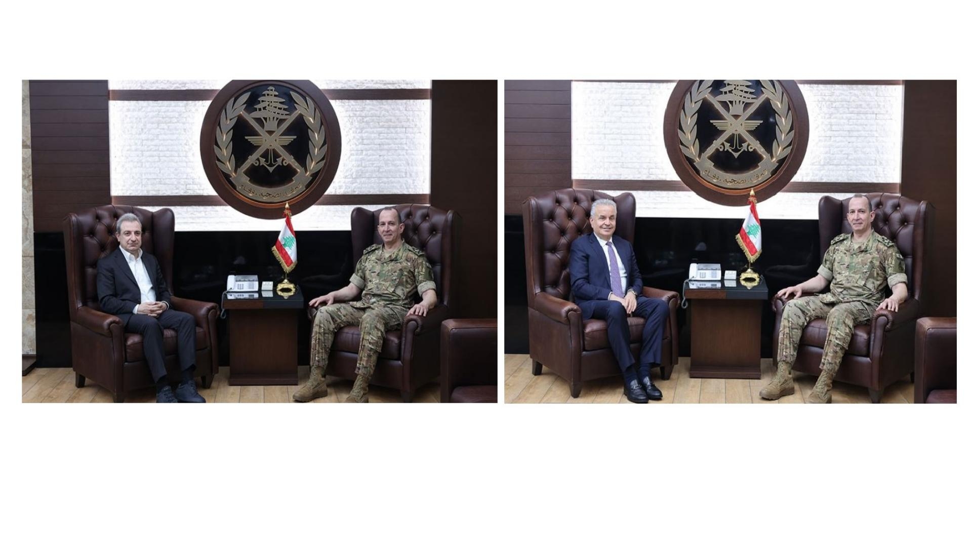 Army Commander meets MPs Abou Faour, Dargham
