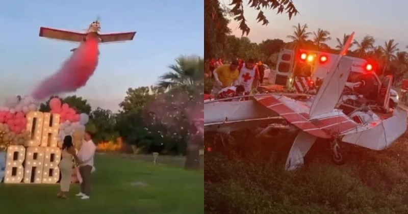 Photos: Pilot Dies after Plane Crashes During Gender Reveal Party in Mexico