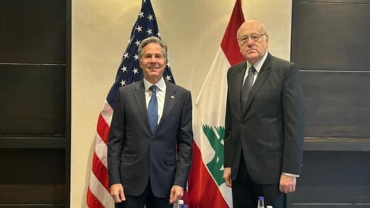 Blinken: I agreed with Mikati on the need to find a diplomatic solution