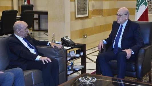 Mikati, Le Drian discuss presidential election, post-ceasefire