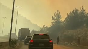 Watch: Poor Visibility Reported on Matn Highway Due to Rabweh Fire