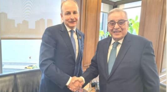 Bou Habib holds talks with Irish FM in New York