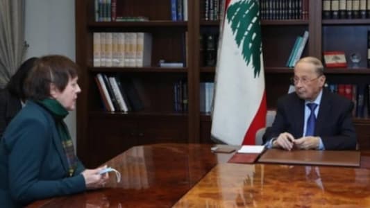 President Aoun meets UN Special Coordinator for Lebanon, condemns any aggression against UN forces operating in South