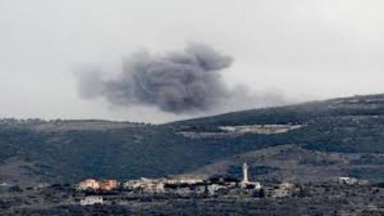 NNA: An Israeli drone targeted the Al Awaini neighborhood in Bint Jbeil with a guided missile, along with heavy rocket fire from the enemy’s position on the outskirts of Maroun El Ras