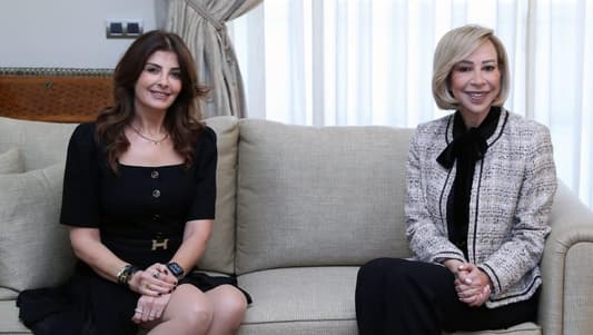 First Lady Aoun welcomes guests for congratulatory visits