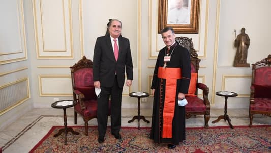 Rahi meets Jreissati, Egyptian ambassador