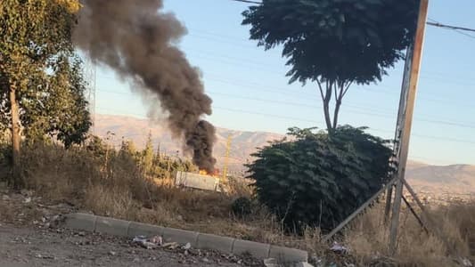 Photo: An airstrike targeted Qsarnaba in western Baalbek