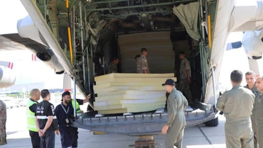 Photo: Jordanian aid shipment arrives at Beirut Airport