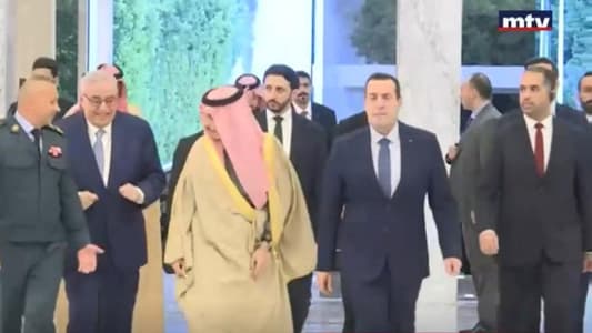 Saudi Foreign Minister arrives at Baabda Palace to meet with President Joseph Aoun