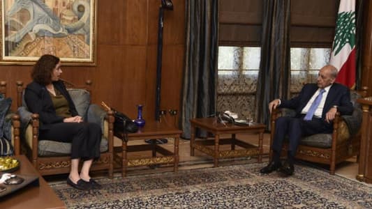Berri meets UNDP's Hauenstein, broaches current situation with Ain el-Tineh visitors