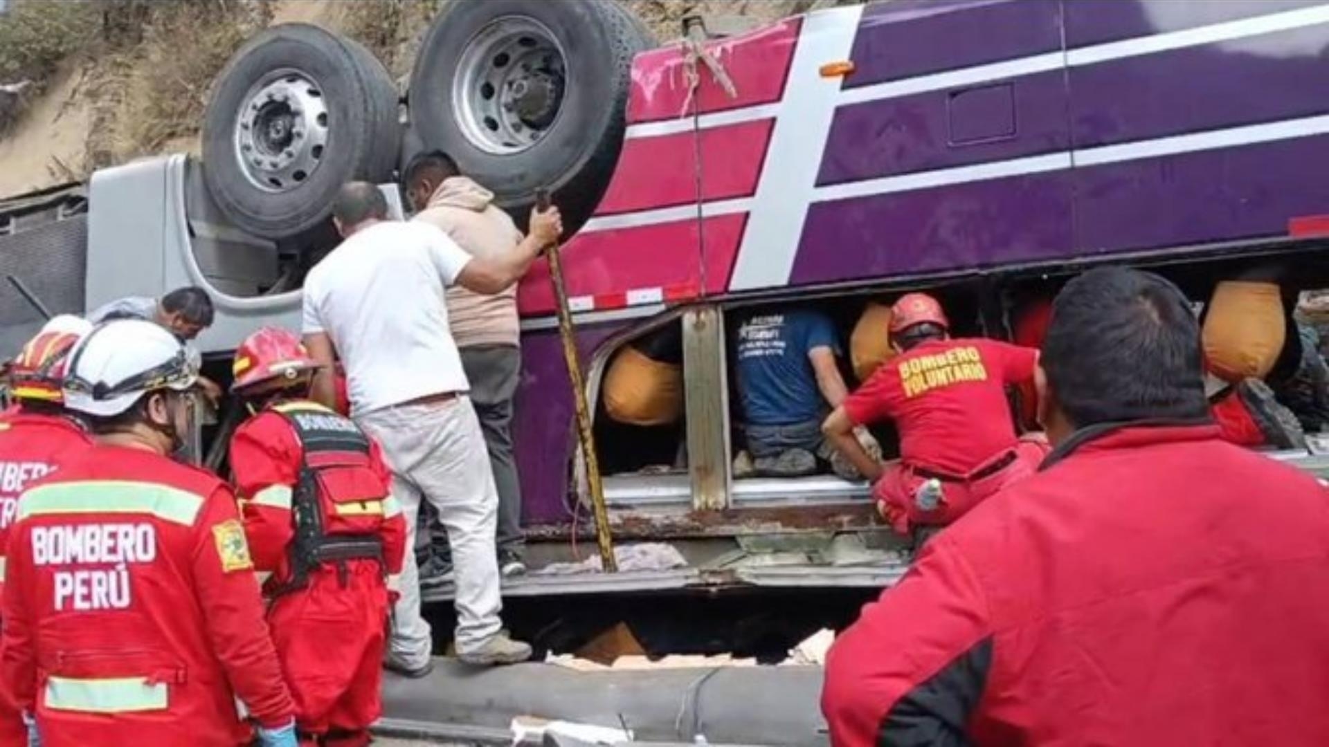 Photos: Bus Plunges into a Ravine