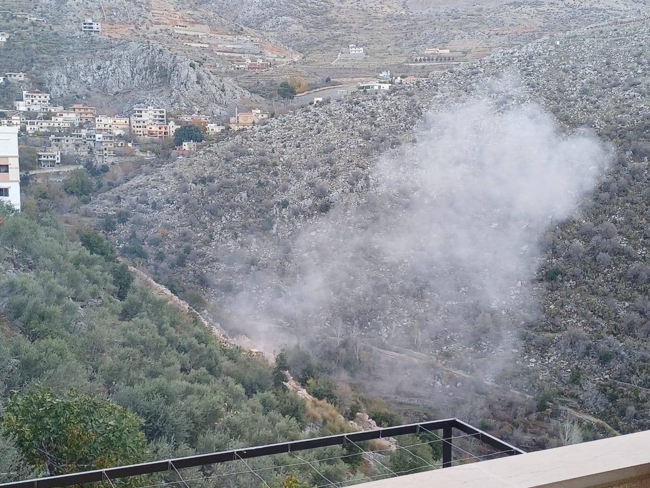 بالصور: استهداف جرّافة