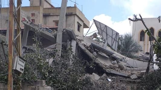 Photo: An Israeli airstrike targeted the southern Lebanese town of Khiam