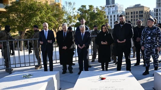 Photos: Nawaf Salam Visits the Memorial of Martyr Rafic Hariri