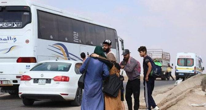 "سانا": بدء دخول الحافلات إلى السويداء لإخراج العائلات المحتجزة داخل المدينة