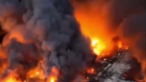بالفيديو: حريق ضخم في مركز للتسوّق