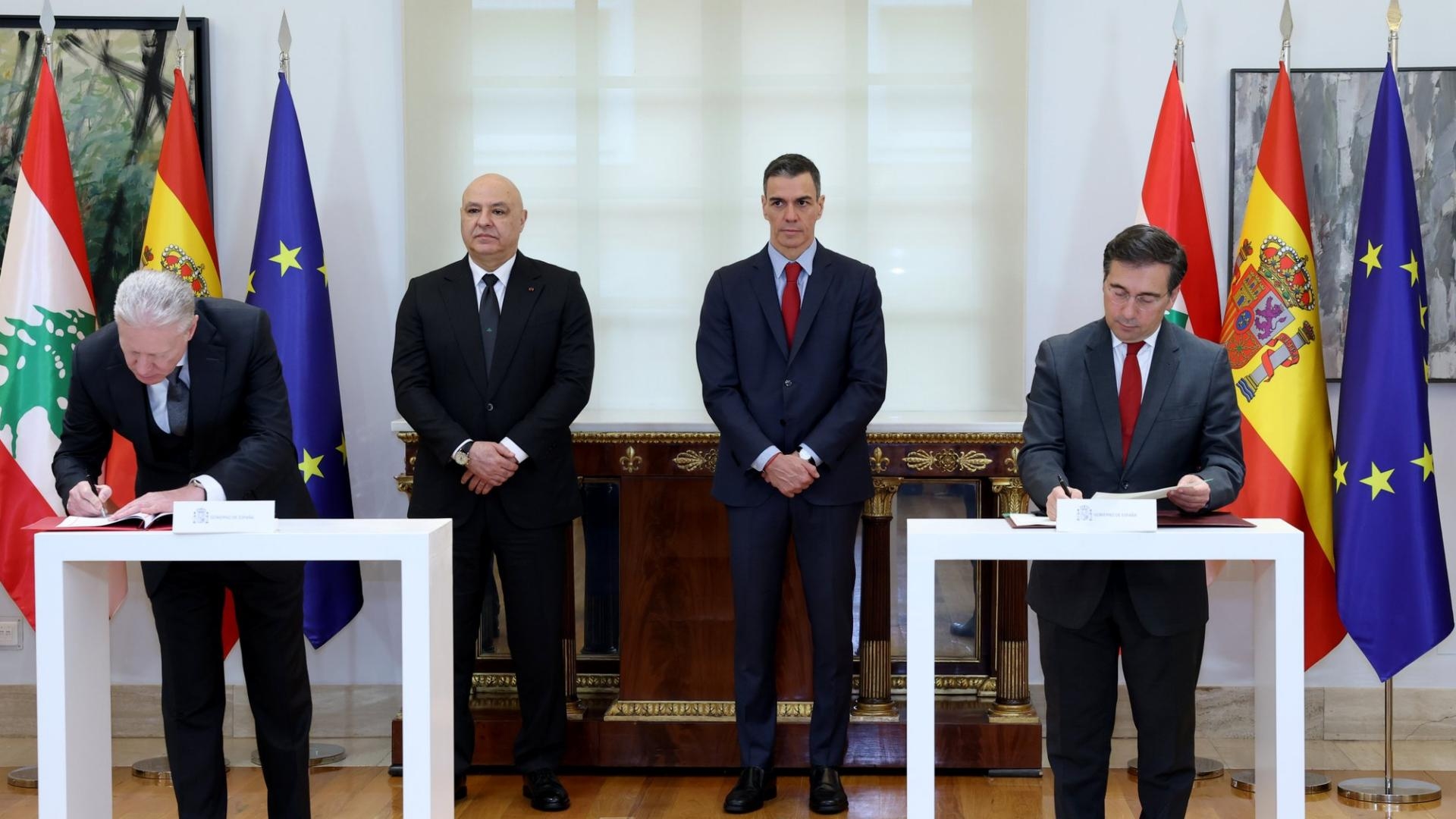 الرئيس عون: نأمل أن تعمل إسبانيا مع الإتحاد الأوروبي للضغط على إسرائيل