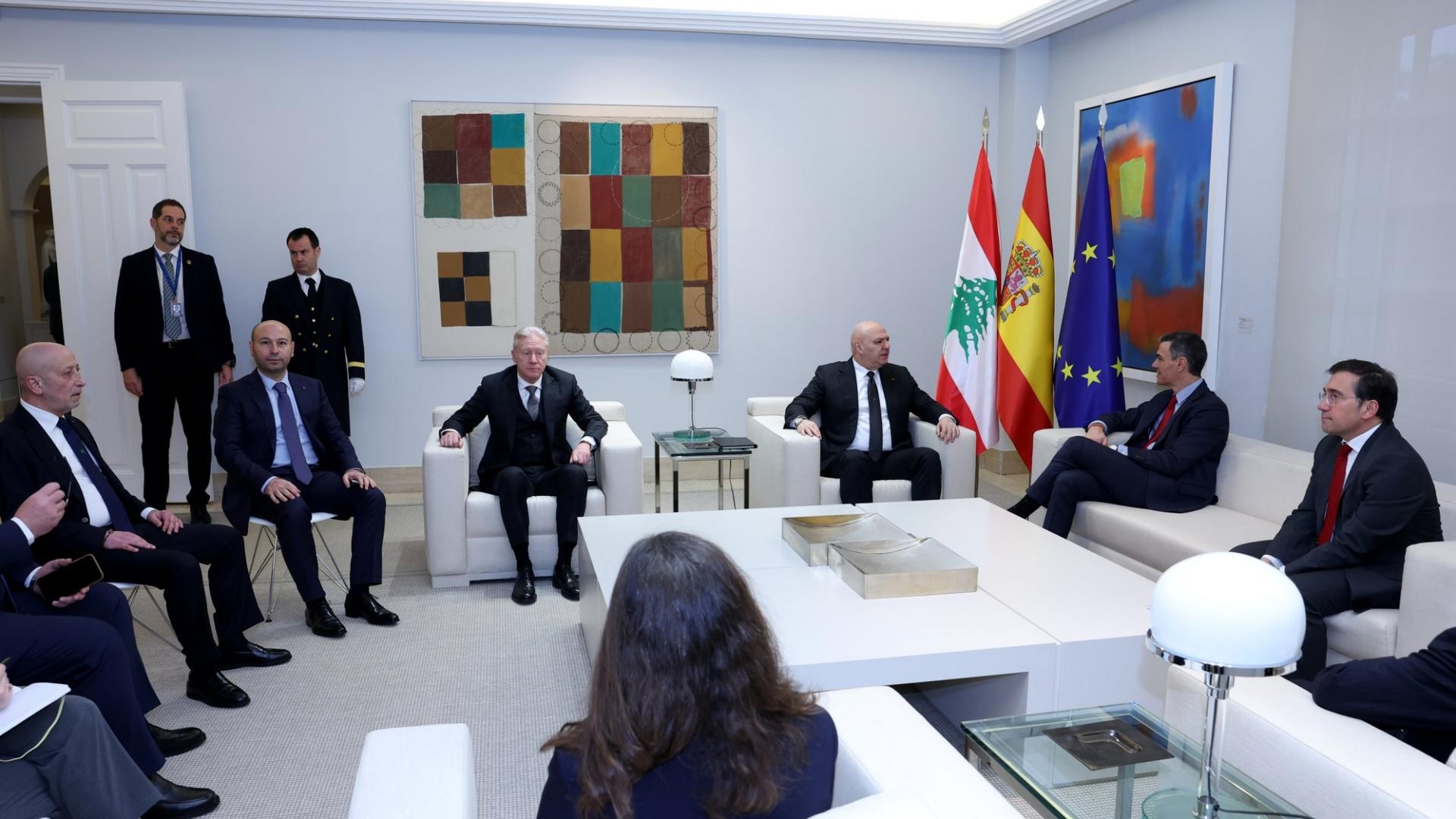 الرئيس عون: نأمل أن تعمل إسبانيا مع الإتحاد الأوروبي للضغط على إسرائيل