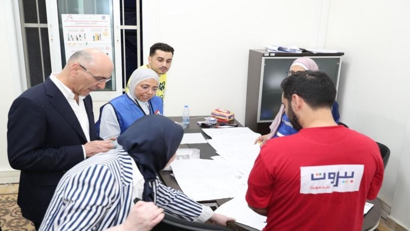 Photos: Hajjar inspects the vote counting process in Beirut