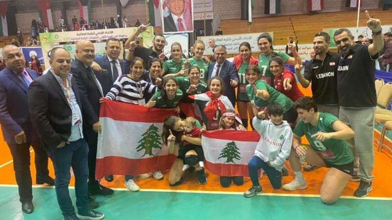 سيّدات لبنان بكرة الطائرة زعيمات غرب آسيا من دون خسارة