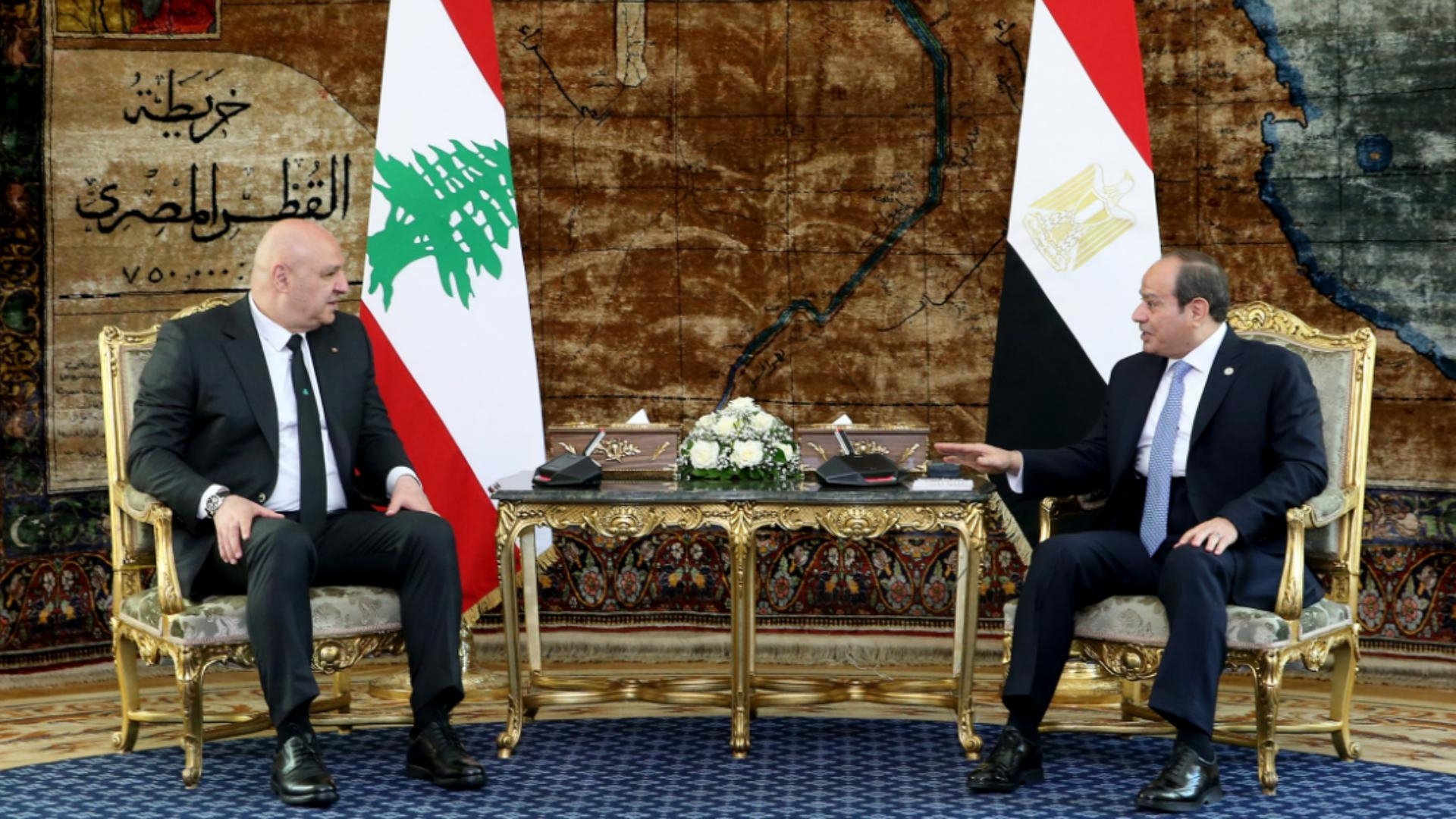 Photos: A meeting between Aoun and el-Sisi