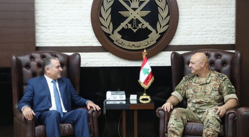 Army Commander receives Lebanon's Ambassador to Algeria