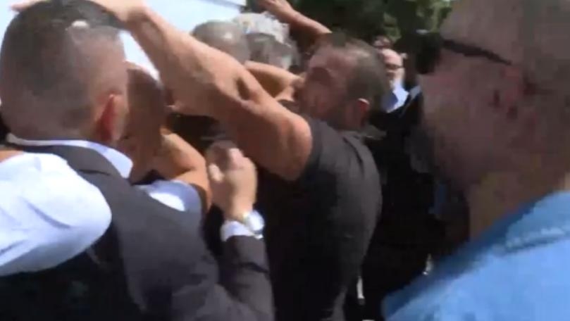 The corpse of George Al-Rassi arrived at Al-Mounsef, where his family is receiving condolences