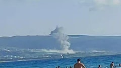 Watch: Two Airstrikes Hit While People Were on the Beach