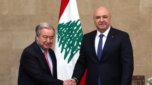 President Aoun: Lebanon Stands Firm on Israeli Forces' Withdrawal from the South