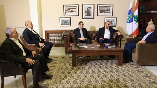 فرنجية يستقبل ممثل "حماس" في لبنان