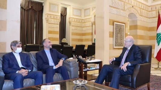 Mikati receives Iranian Foreign Minister, International Aid Coordinator