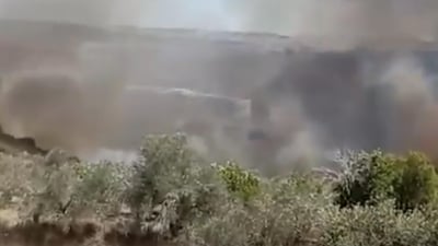بالفيديو: حريق كبير في الجنوب